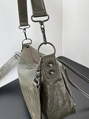 Okify Balenciaga Le City Moto Small Bag Dark Olive Green 28x19x14cm - 3
