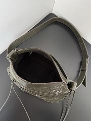 Okify Balenciaga Le City Moto Small Bag Dark Olive Green 28x19x14cm - 5