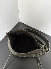 Okify Balenciaga Le City Moto Medium Bag Dark Olive Green 39x26x16cm - 5