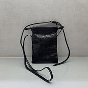 Okify Balenciaga Black Phone Bag 21x15cm - 3