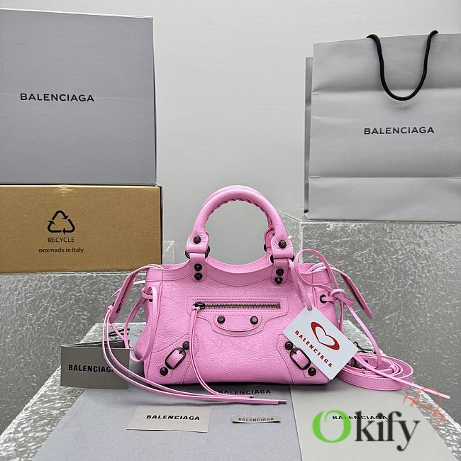Okify Balenciaga Le City Love Card Bag Pink 24x17x11.5cm - 1