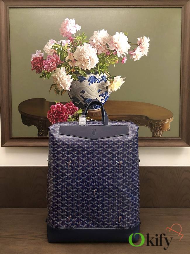 Okify Goyard Cisalpin Backpack Dark Blue 43x33x14cm - 1