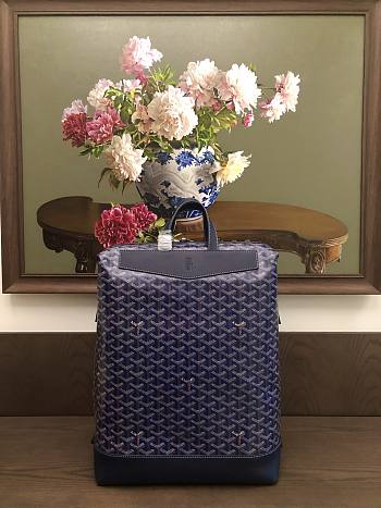 Okify Goyard Cisalpin Backpack Dark Blue 43x33x14cm