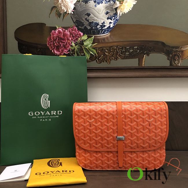 Okify Goyard Belvedere MM Bag Orange 28x19x7.5cm - 1