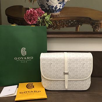 Okify Goyard Belvedere MM Bag White 28x19x7.5cm