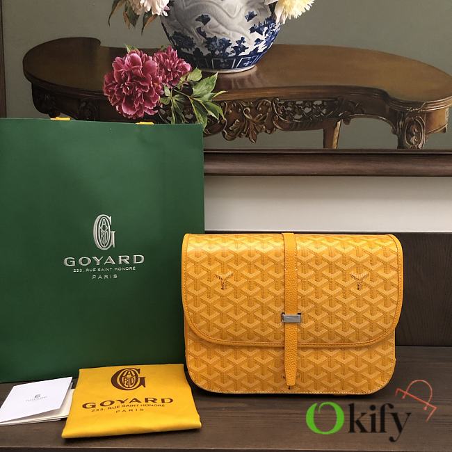 Okify Goyard Belvedere MM Bag Yellow 28x19x7.5cm - 1