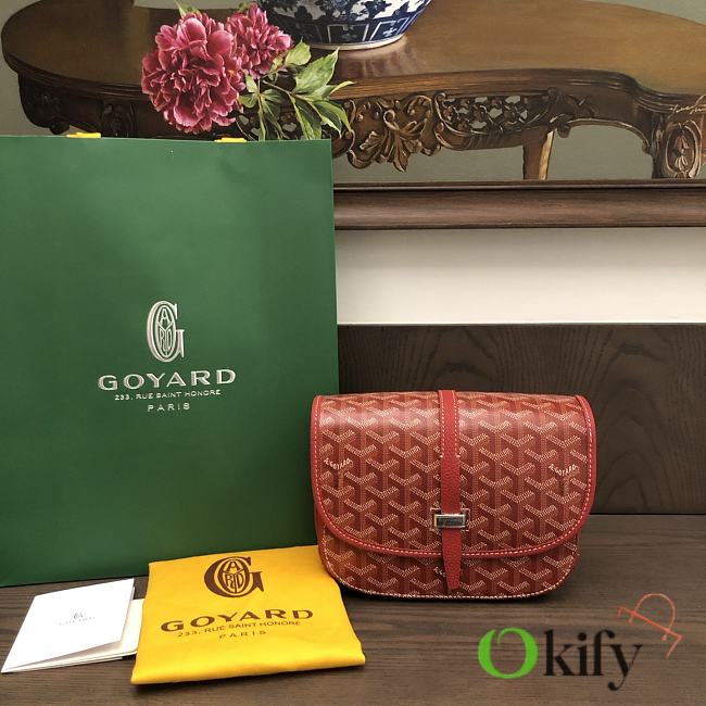 Okify Goyard Belvedere MM Bag Red 22x159x6.5cm - 1