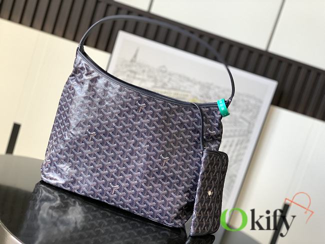 Okify Goyard Boheme Hobo Bag Dark Blue 42x27x15cm - 1