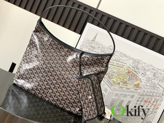 Okify Goyard Boheme Hobo Bag Black 42x27x15cm - 1