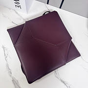 Okify Loewe Puzzle Fold Large Tote Bag Red Burgundy 42x41x18cm - 5