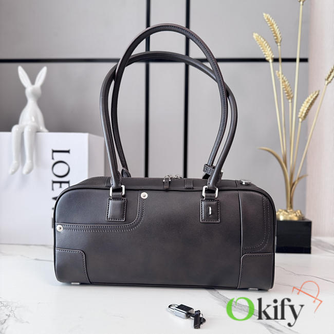 Okify Loewe Panta Amazona Cropped Bag Dark Brown 30.5x15x9cm - 1