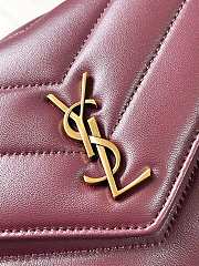 Okify YSL LouLou Toy Bag Red Burgundy 21x14x5cm - 6