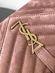 Okify YSL Mini College Bag Light Pink Suede 20x13x3cm - 4