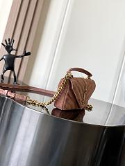 Okify YSL Mini College Bag Light Pink Suede 20x13x3cm - 5