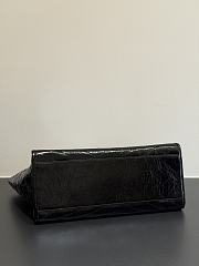 Okify YSL Niki Large Shopping Bag Black Crinkled Leather 33x27x14cm - 6