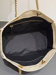 Okify YSL Niki Large Shopping Bag White Crinkled Leather 33x27x14cm - 6