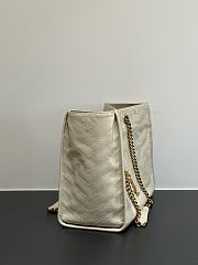 Okify YSL Niki Large Shopping Bag White Crinkled Leather 33x27x14cm - 3