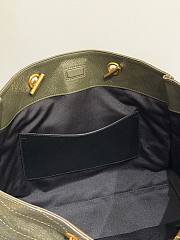 Okify YSL Niki Large Shopping Bag Olive Green Crinkled Leather 33x27x14cm - 6