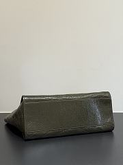 Okify YSL Niki Large Shopping Bag Olive Green Crinkled Leather 33x27x14cm - 3