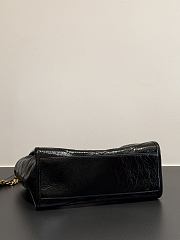 Okify YSL Niki Small Shopping Bag Black Crinkled Leather 25x19x10cm - 4