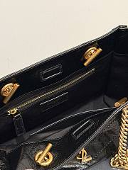 Okify YSL Niki Small Shopping Bag Black Crinkled Leather 25x19x10cm - 3