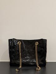 Okify YSL Niki Small Shopping Bag Black Crinkled Leather 25x19x10cm - 2