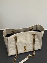 Okify YSL Niki Small Shopping Bag White Crinkled Leather 25x19x10cm - 6