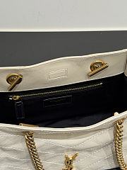 Okify YSL Niki Small Shopping Bag White Crinkled Leather 25x19x10cm - 4