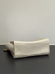 Okify YSL Niki Small Shopping Bag White Crinkled Leather 25x19x10cm - 3