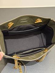 Okify YSL Niki Small Shopping Bag Olive Green Crinkled Leather 25x19x10cm - 2