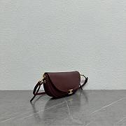 Okify Celine Halfmoon Soft Triomphe Small Bag Red Burgundy 25x13x5cm - 2