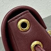 Okify Celine Halfmoon Soft Triomphe Small Bag Red Burgundy 25x13x5cm - 3