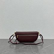 Okify Celine Halfmoon Soft Triomphe Small Bag Red Burgundy 25x13x5cm - 4