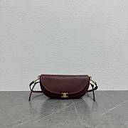 Okify Celine Halfmoon Soft Triomphe Small Bag Red Burgundy 25x13x5cm - 1