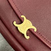 Okify Celine Halfmoon Soft Triomphe Small Bag Red Burgundy 25x13x5cm - 6