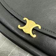 Okify Celine Halfmoon Soft Triomphe Small Bag Black 25x13x5cm - 5