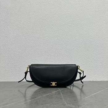 Okify Celine Halfmoon Soft Triomphe Small Bag Black 25x13x5cm