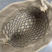 Okify Celine Crystal Pouch Bag Beige Lambskin 31x28cm - 4