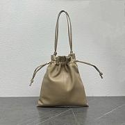 Okify Celine Crystal Pouch Bag Beige Lambskin 31x28cm - 3