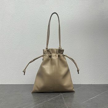 Okify Celine Crystal Pouch Bag Beige Lambskin 31x28cm