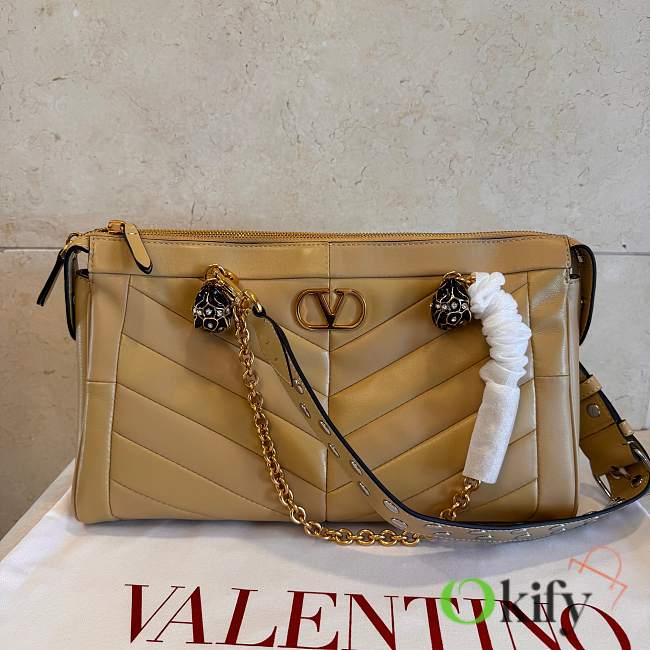 Okify Valentino Garavani Panthea Bag Beige 33x19.5x9cm - 1