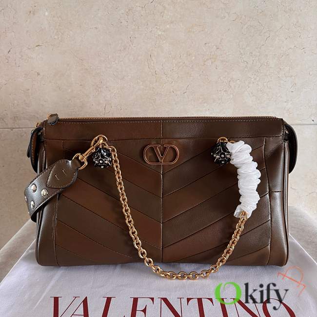 Okify Valentino Garavani Panthea Bag Brown 33x19.5x9cm - 1