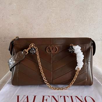 Okify Valentino Garavani Panthea Bag Brown 33x19.5x9cm