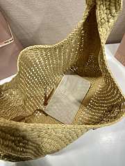 Okify MiuMiu Woven Tote Bag Beige 5BC116 42.5x32x9cm - 2