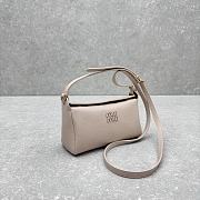 Okify MiuMiu Leather Bag Beige 5734 19x18x10cm  - 4