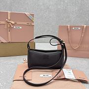 Okify MiuMiu Leather Bag Dark Brown 5734 19x18x10cm  - 1
