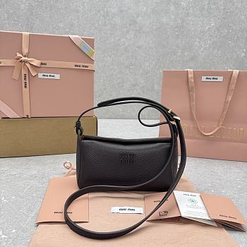 Okify MiuMiu Leather Bag Dark Brown 5734 19x18x10cm 