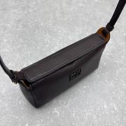 Okify MiuMiu Leather Bag Dark Brown 5734 19x18x10cm  - 3