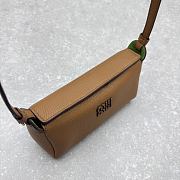 Okify MiuMiu Leather Bag Brown 5734 19x18x10cm  - 2