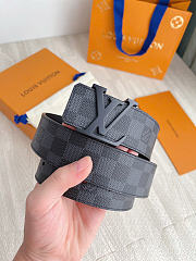 Okify Louis Vuitton Damier Full Black Belt 4cm 7850 - 5
